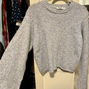 NA-KD Lilac Knitted Open Back Balloon Sleeve Sweater